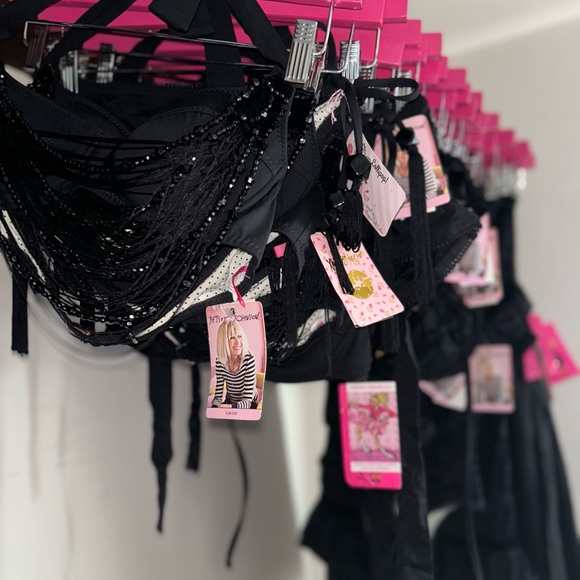 Betsey Johnson cabaret burlesque black bikini - Picture 11 of 17